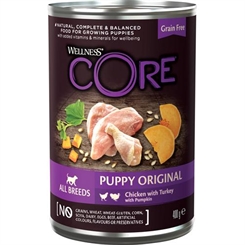 CORE Puppy Original, kylling med kalkun og græskar - hundemad